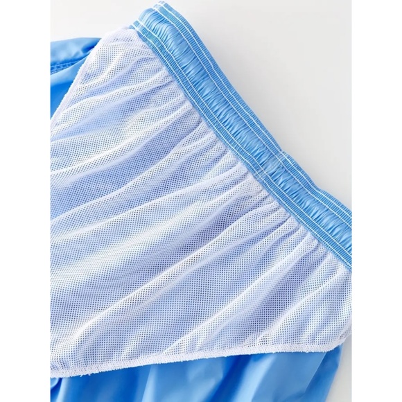 BNWT Men's Isabelle LaRue Light Sky Blue Bitcoin Swim Shorts - Picture 6 of 9